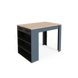Tdesigno Infinity Mutfak Adasi - Mutfak Masasi - 120 Cm - Tezgah Dahil - Antrasit