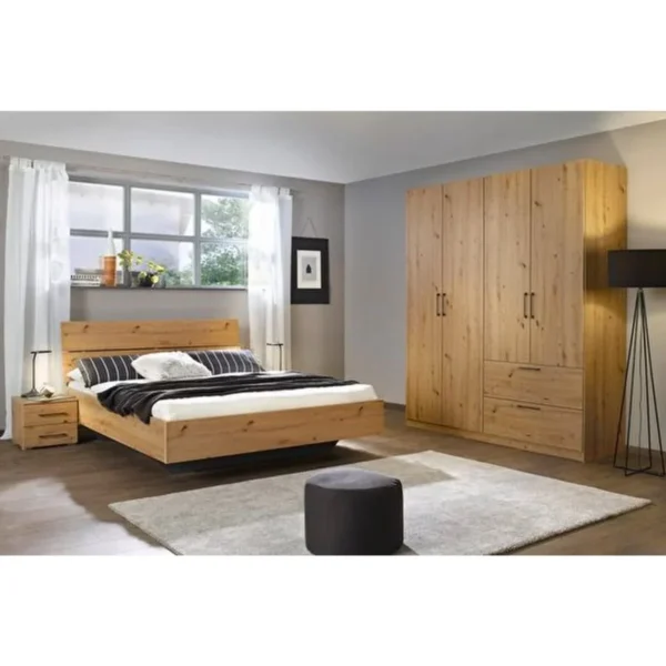 Tdesigno Araz Giyinme Dolabı - Çok Amaçlı Dolap - Gardırop 180 Cm - 4 Kapaklı - 2 Çekmeceli̇ - AtlantikÇam - Görsel 5