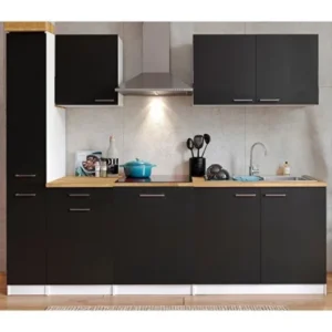 Tdesigno Pars Mutfak 280 Cm Tezgah Dahil - kiler Dahil Siyah