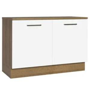 İndu Mutfak Alt Modül 120 cm-Çok Amaçlı Dolap- Tezgah Dahil - AtlantikÇam-Beyaz