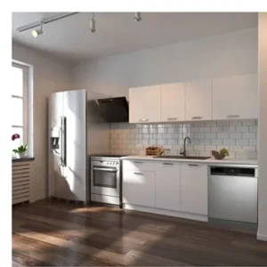 Patos Hazır Mutfak Dolabı 200 Cm -Beyaz Laminat Tezgah Dahil-Bulaşık Makinesi Yeri Mevcut - Beyaz