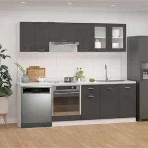 Münih Mutfak 230 Cm Beyaz Laminat Tezgah Dahil-Bulaşık Makinesi Yeri Mevcut