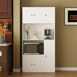 Talha Çok Amaçlı Dolap-Mikrodalga-Erzak-Airfryer-Mutfak-Kiler Dolabı-Kahve Köşesi-Beyaz-90 cm