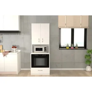 Sybil Çok Amaçlı Dolap-Mikrodalga-Erzak-Airfryer-Mutfak-Kiler Dolabı-Kahve Köşesi-Beyaz