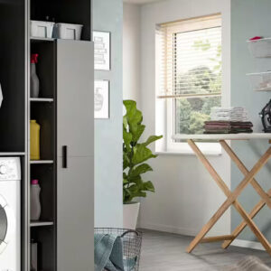 Sava Temizlik Malzeme Dolabı - Çok Amaçlı Dolap - Banyo Dolabı - 60 CM -  Antrasit