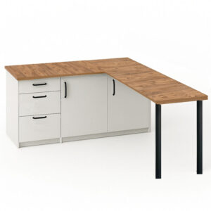 AY MUTFAK ADASI-L MUTFAK ADASI-3 ÇEKMECELİ 2 KAPAKLI-ÇOK AMAÇLI DOLAP-ALT MODÜL-KİLER - 150 CM - Beyaz-AtlantikÇam