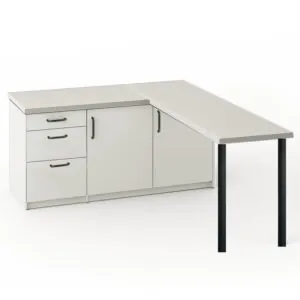 AY MUTFAK ADASI-L MUTFAK ADASI-3 ÇEKMECELİ 2 KAPAKLI-ÇOK AMAÇLI DOLAP-ALT MODÜL-KİLER - 150 CM - Beyaz