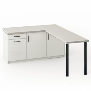 MAY MUTFAK ADASI-L MUTFAK ADASI-1 ÇEKMECELİ 3 KAPAKLI-ÇOK AMAÇLI DOLAP-ALT MODÜL-KİLER - 150 CM - Beyaz