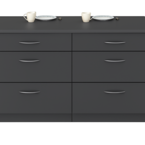 Dans Mutfak Adası 6 Çekmeceli Alt Modül 120 cm Tezgah Dahil - Antrasit