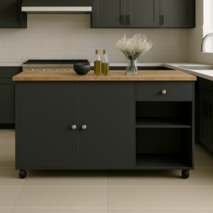 Talya Alt Modül 150 cm Beyaz Tezgah Dahil-Tekerlekli