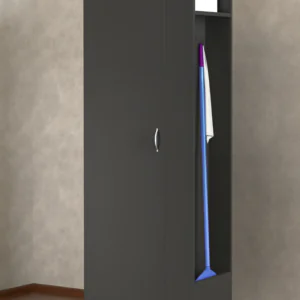60 cm - Tarçın Paspas,süpürge-Temizlik Malzeme Dolabı- Çok Amaçlı Dolap Paspas- Banyo Dolabı - Antrasit