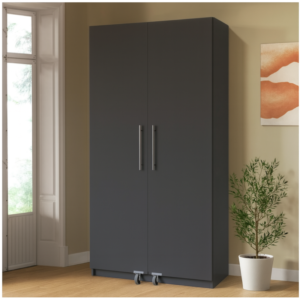 Tilbe Çok Amaçlı 90 Derece Açılabilir 2 Kapaklı Kiler Erzak Mutfak Dolabı-90 cm