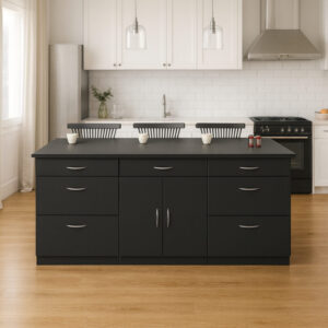 Saki Mutfak Adası -180 cm - Tezgah Dahil - Antrasit