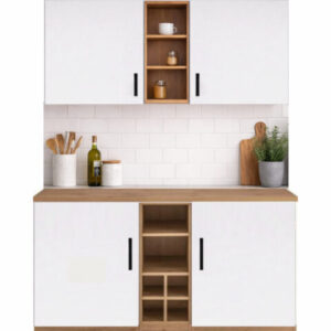 AYZA 4 KAPAKLI ÇOK AMAÇLI DOLAP-MUTFAK DOLABI-MİKRODALGA-ERZAK-AİRFRYER-KİLER DOLABI - Beyaz