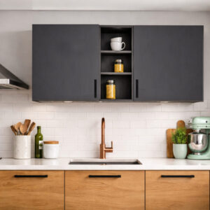 Katya Üst Modül - 150 cm - Çok Amaçlı Dolap - AtlantikÇam - Antrasit