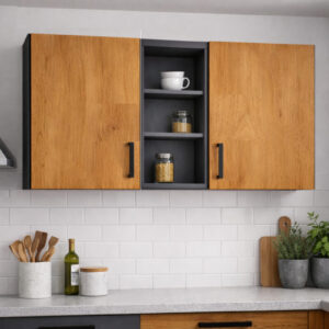 Katya Üst Modül - 150 cm - Çok Amaçlı Dolap - AtlantikÇam - Antrasit