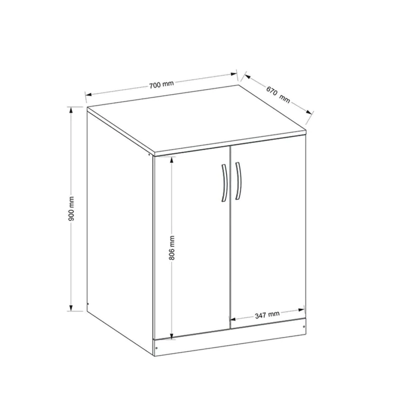 Fara Bulaşık Makinesi - Çamaşır Makinesi Alt Dolabı - 70 CM - Antrasit - Görsel 2