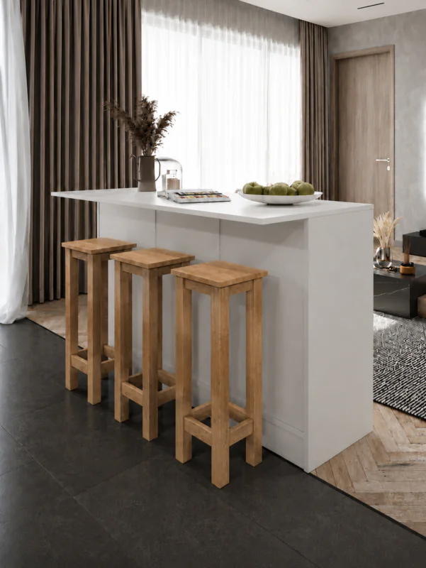 Gora Tabure - 40cm - Bar Sandalyesi - Bar Taburesi - Atlantikçam - Görsel 3