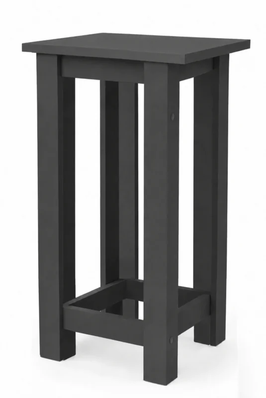 Gora Tabure - 40cm - Bar Sandalyesi - Bar Taburesi - Antrasit
