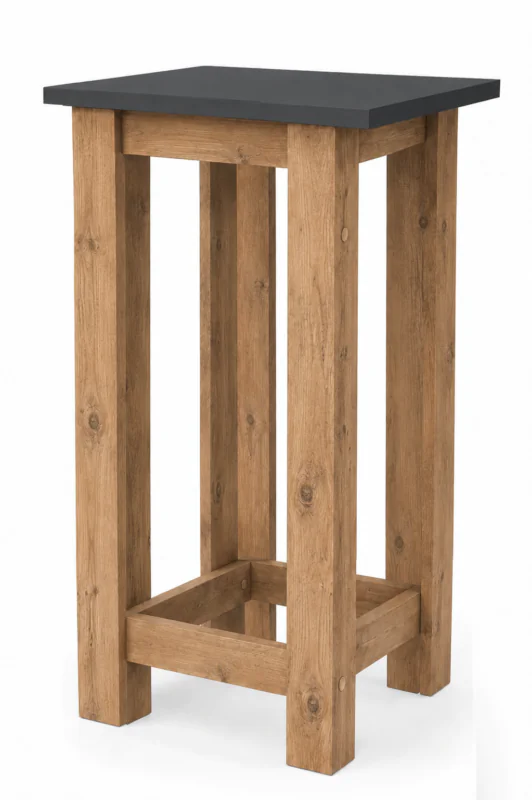 Gora Tabure - 40cm - Bar Sandalyesi - Bar Taburesi - Atlantikçam-Antrasit