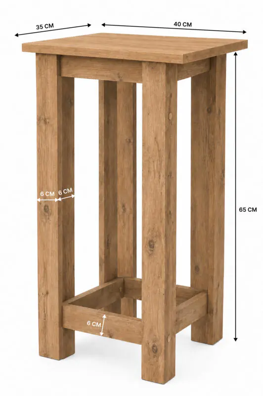 Gora Tabure - 40cm - Bar Sandalyesi - Bar Taburesi - Atlantikçam - Görsel 2